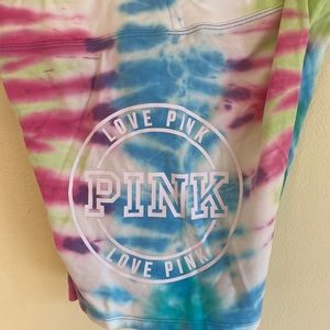 PINK tye dye shorts